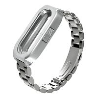 Сменный Стальной Ремешок для Xiaomi Mi Band 3 Metal Strap Серебристый