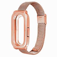 Сменный Ремешок-Браслет Сетчатый Металлический для Xiaomi Mi Band 3 Metal Mesh Strap Золотой
