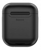 Силиконовый чехол Baseus Wireless Charging Case Apple AirPods 2 (WIAPPOD-01), Black (Черный)