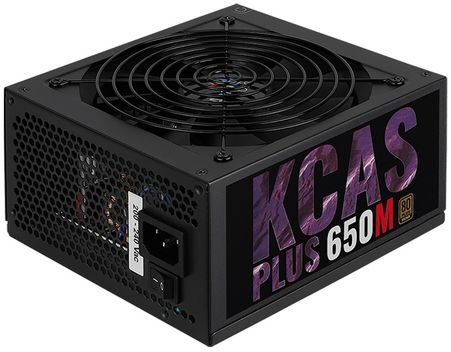 Блок питания AeroCool KCAS-650M PLUS, 650Вт, 140мм Черный, Retail
