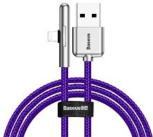 Кабель Lightning Baseus CAL7C-A05 Iridescent Lamp Mobile Game Cable USB For iP 2.4A 1м Purple (Фиолетовый)