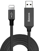 Кабель Lightning Baseus CALYW-M01 Artistic striped USB cable For iP 2A 5м Black (Черный)