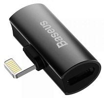 Аудио-адаптер Baseus CALL51-01 3-in-1 iP Male to Dual iP & 3.5mm Female Adapter L51 Black (Черный)