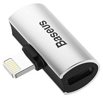Аудио-адаптер Baseus CAL46-S1 L46 iP Male to Dual iP Female Adapters Silver (Серебристый)