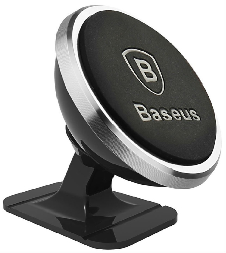 Магнитный автомобильный держатель Baseus 360-degree Rotation Magnetic Mount Holder Luxury SUGENT-NT0S Silver (Серебристый)