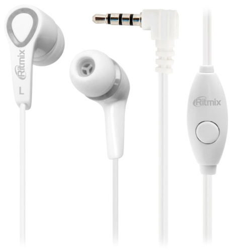 Наушники затычки Ritmix RH-105M Белый