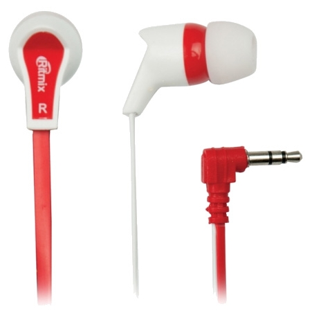 Наушники затычки Ritmix RH-013 White/Red