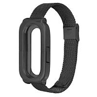 Сменный Ремешок-Браслет Сетчатый Металлический для Xiaomi Mi Band 3 Metal Mesh Strap Черный