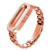 Сменный Стальной Ремешок для Xiaomi Mi Band 3 Metal Strap Золотой