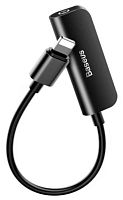 Аудио-адаптер Baseus CALL50-01 iP Male to iP & 3.5mm Female Adapter L50 Black (Черный)