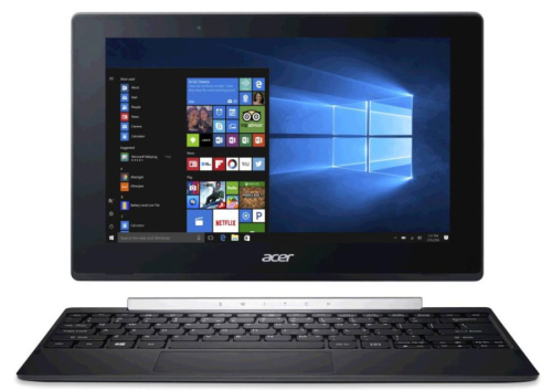 Ноутбук-трансформер Acer TravelMate SW5-017P-163Q ( Intel Atom x5 Z8350/2Gb/32Gb SSD/Intel HD Graphics 400/10,1"/1366x768/Нет/Windows 10) Черный