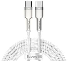 Кабель Type-C Baseus Cafule Series Metal Data Cable Type-C to Type-C 100W 2m (CATJK-D02) White (Белый)