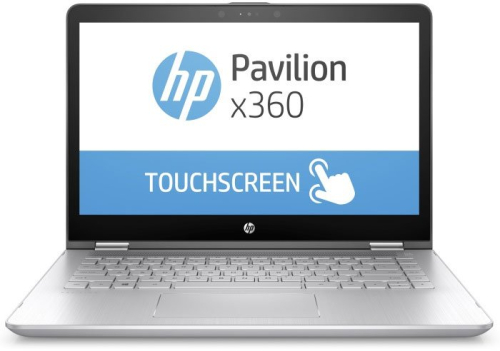 Ноутбук-трансформер HP Pavilion x360 14-ba105ur ( Intel Core i7 8550U/8Gb/1000Gb HDD/128Gb SSD/nVidia GeForce 940MX/14"/1920x1080/Нет/Windows 10) Серебристый