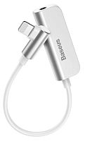 Аудио-адаптер Baseus CALL50S-02 iP Male to iP & 3.5mm Female Adapter L50S White (Белый)