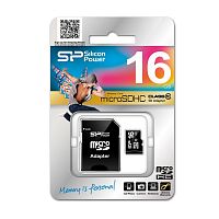 Карта памяти Silicon Power Micro SDHC 16GB Class 10 Без переходника (SP016GBSTH010V10)