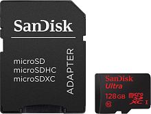 Карта памяти SanDisk Micro SDXC Ultra 320X 128GB Class 10 Переходник в комплекте (SDSDQUIN-128G-G4)