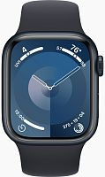 Умные часы Apple Watch Series 9 45 мм Aluminium Case GPS, Midnight Sport Band