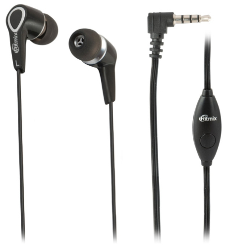 Наушники затычки Ritmix RH-105M Черный