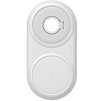 Беспроводная зарядка Baseus Planet 2 in 1 Cabel Winder + Wireless Charger (WXPL-B02) White (Белый)