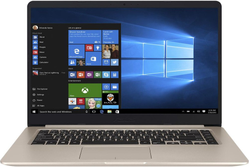 Ноутбук Asus S510UN-BQ171T ( Intel Core i5 8250U/8Gb/1000Gb HDD/128Gb SSD/nVidia GeForce MX150/15,6"/1920x1080/Нет/Windows 10) Золотистый