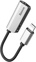 Аудио-адаптер Baseus L32 CALL32-0S Lightning Male to Female Lightning + 3.5 мм Silver (Серебристый)