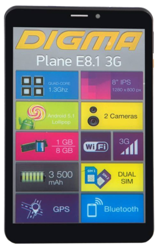 Планшет Digma Plane E8.1 3G 8GB