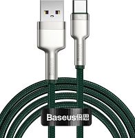 Кабель Baseus Cafule Series Metal Data Cable Type-C to Type-C 100W 1m (CATJK-C06) Green (Зеленый)