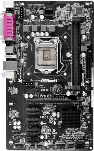 Материнская плата Asrock H81 Pro BTC R2.0, ATX, Retail