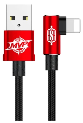 Кабель Lightning Baseus CALMVP-09 MVP Elbow Type Cable USB For IP 2A 1м Red (Красный)