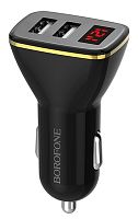 Автомобильная зарядка Borofone BZ11 Black (Черный)