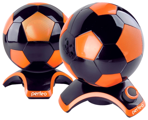 Колонки Perfeo PF-2014 Football Speaker Черный/оранжевый