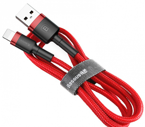 Кабель Lightning Baseus CALKLF-B09 Cafule Cable USB For Lightning 2.4А 1м Red (Красный)