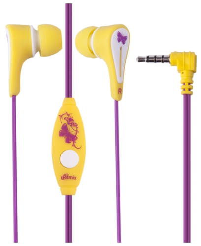 Наушники затычки Ritmix RH-012M Желтый