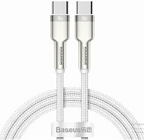Кабель Baseus Cafule Series Metal Data Cable Type-C to Type-C 100W 1m (CATJK-C02) White (Белый)