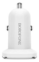 Автомобильная зарядка Borofone BZ12 + Кабель Type-C White (Белый)