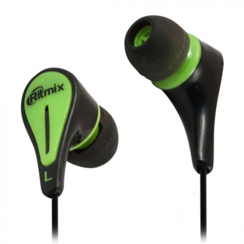 Наушники затычки Ritmix RH-012 Зеленый