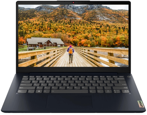 Ноутбук Lenovo IdeaPad 3 14ALC6 ( AMD Ryzen 3 5300U/8Gb/512Gb SSD/AMD Radeon Graphics/14"/1920x1080/Нет/Без OS) Синий